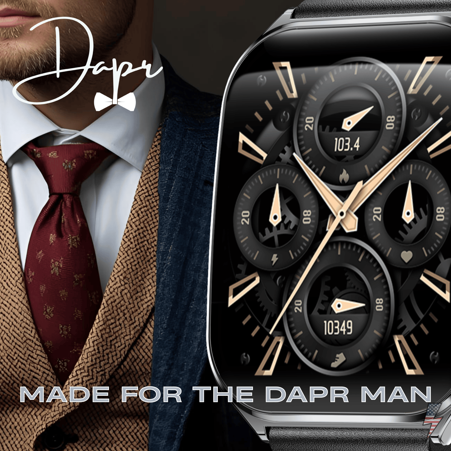 Dapr Watches- Ultra thin smartwatch 7.5mm, Bluetooth, Heart rate and Oxygen sensors, Text and Phone calls