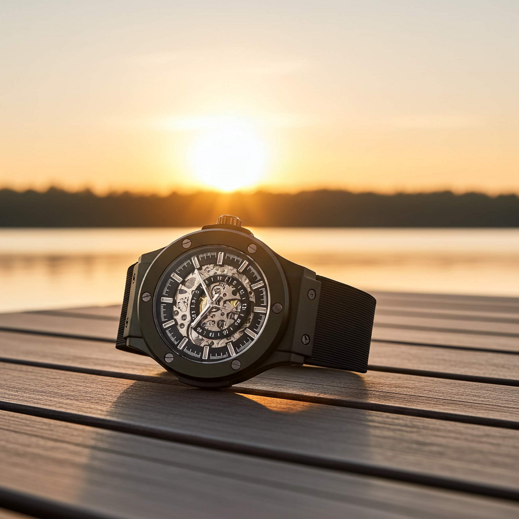Dapr Watches – "The Jackson" Skeleton Automatic Watch with See-Through Movement