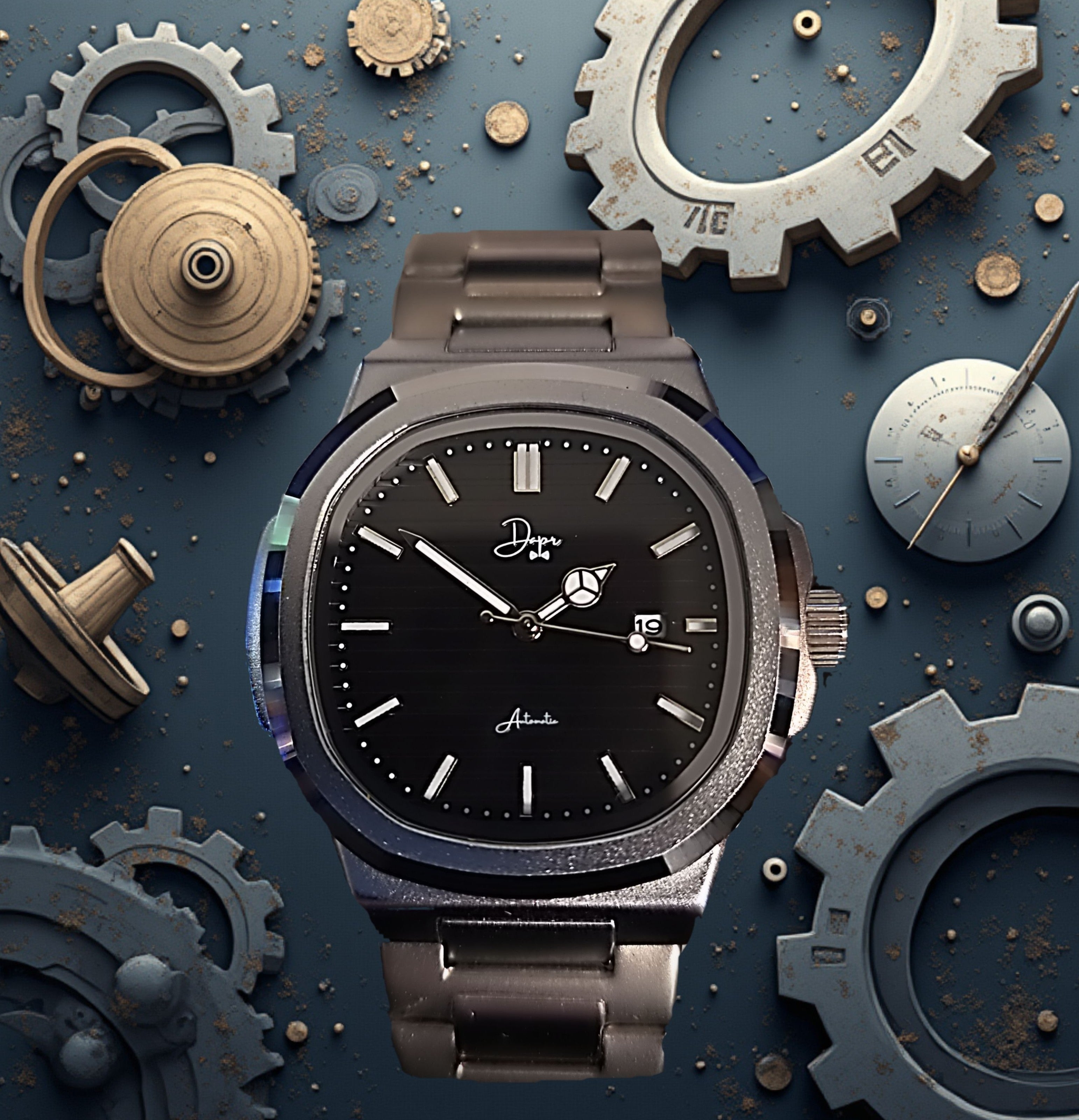 Dapr Watches- Men's Automatic Watch – Stainless Steel Case – "The Quincy" SOLD OUT