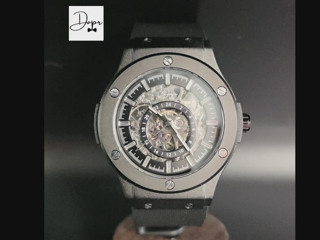 Dapr Watches – "The Jackson" Skeleton Automatic Watch with See-Through Movement