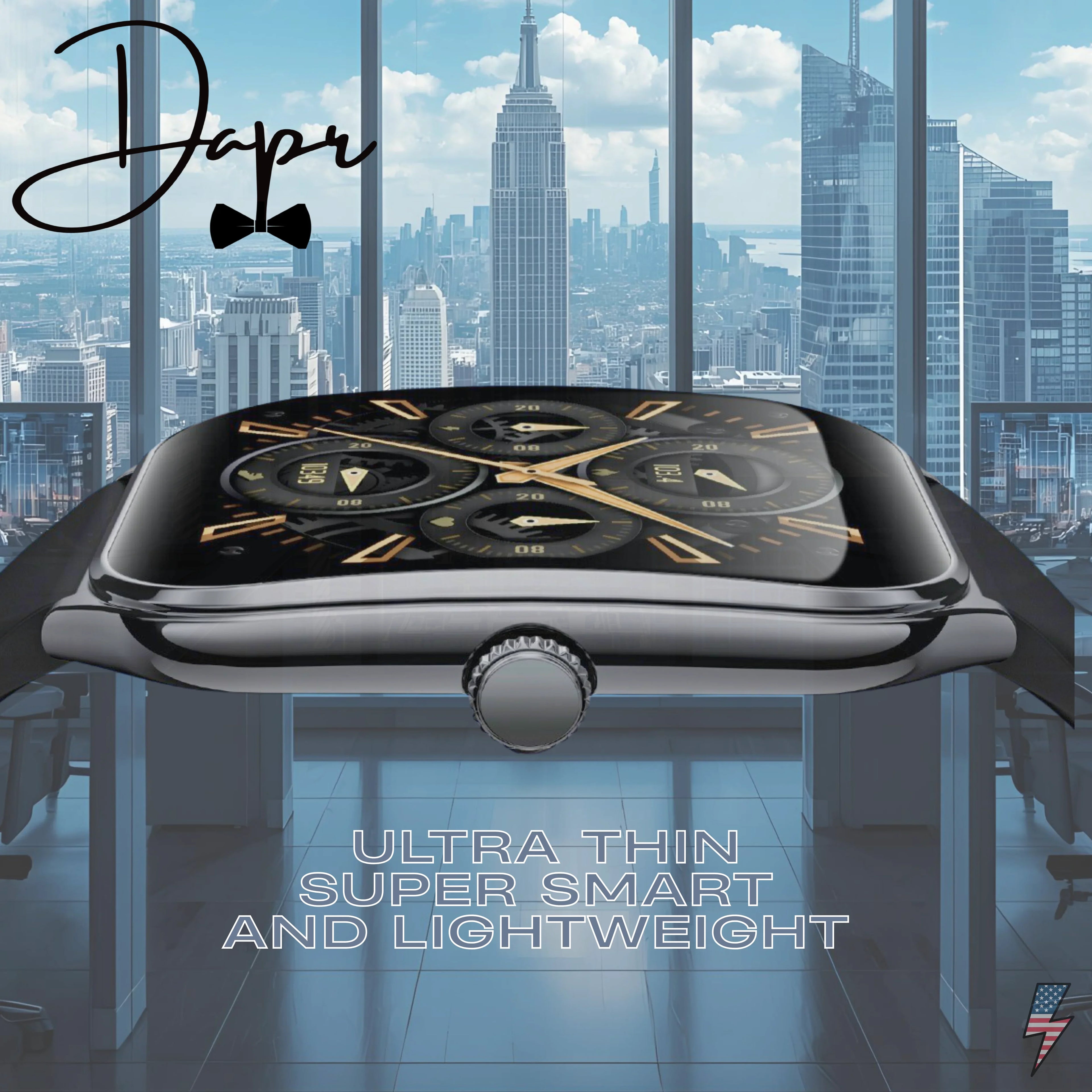 Dapr Watches- Ultra thin smartwatch 7.5mm, Bluetooth, Heart rate and Oxygen sensors, Text and Phone calls - Dapr Watches